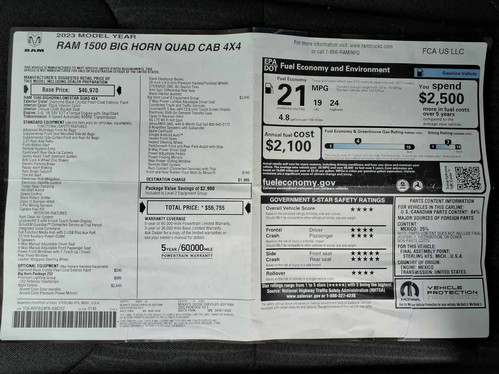 2023 RAM 1500 Big Horn